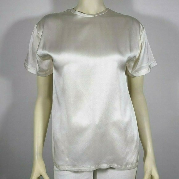 CHRISTOPHER ESBER White Satin Tie Back Top - Picture 3 of 6